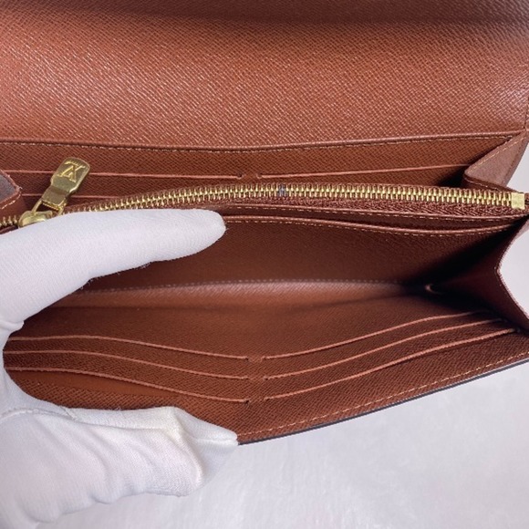 LOUIS VUITTON Portefeuille Sarah Monogram M60531 Brown Long Wallet LV - Picture 8 of 15